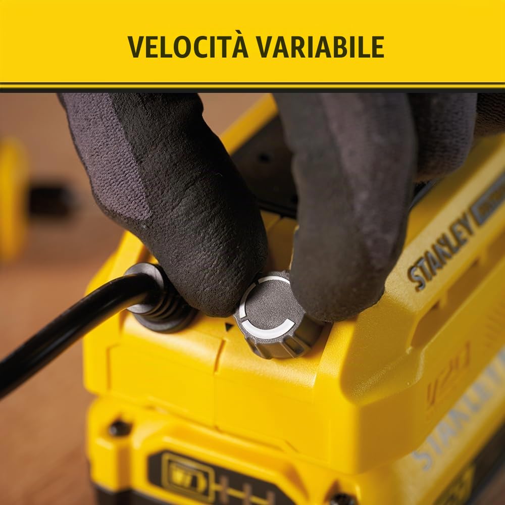 Stanley Mini Herramienta V20 Li-ION 18 V, velocidad Variable 6.700-34.000 RPM, pinza universale da 3,2 mm, cavo lungo 120 cm. Sin batería/cargador per Pro e fai da te