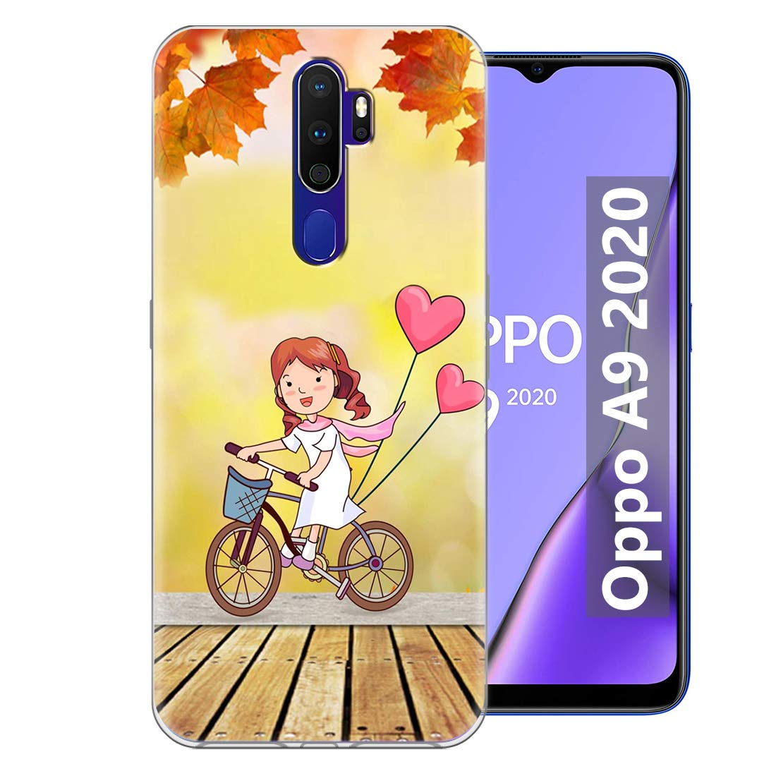Fashionury Cute Girl Designer Printed Stylish Back case and Cover for Oppo A5 2020/Oppo A9 2020