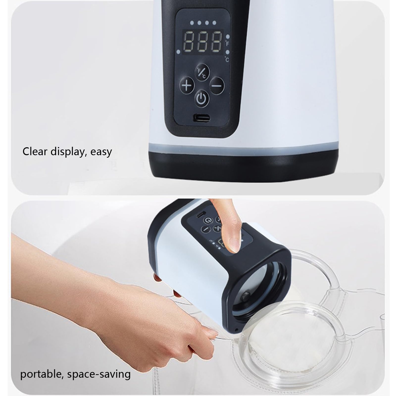 Chauffe-biberon portable alimenté par USB 8 minutes - Régulation automatique de la température pour lait maternel - Chauffe-biberon USB
