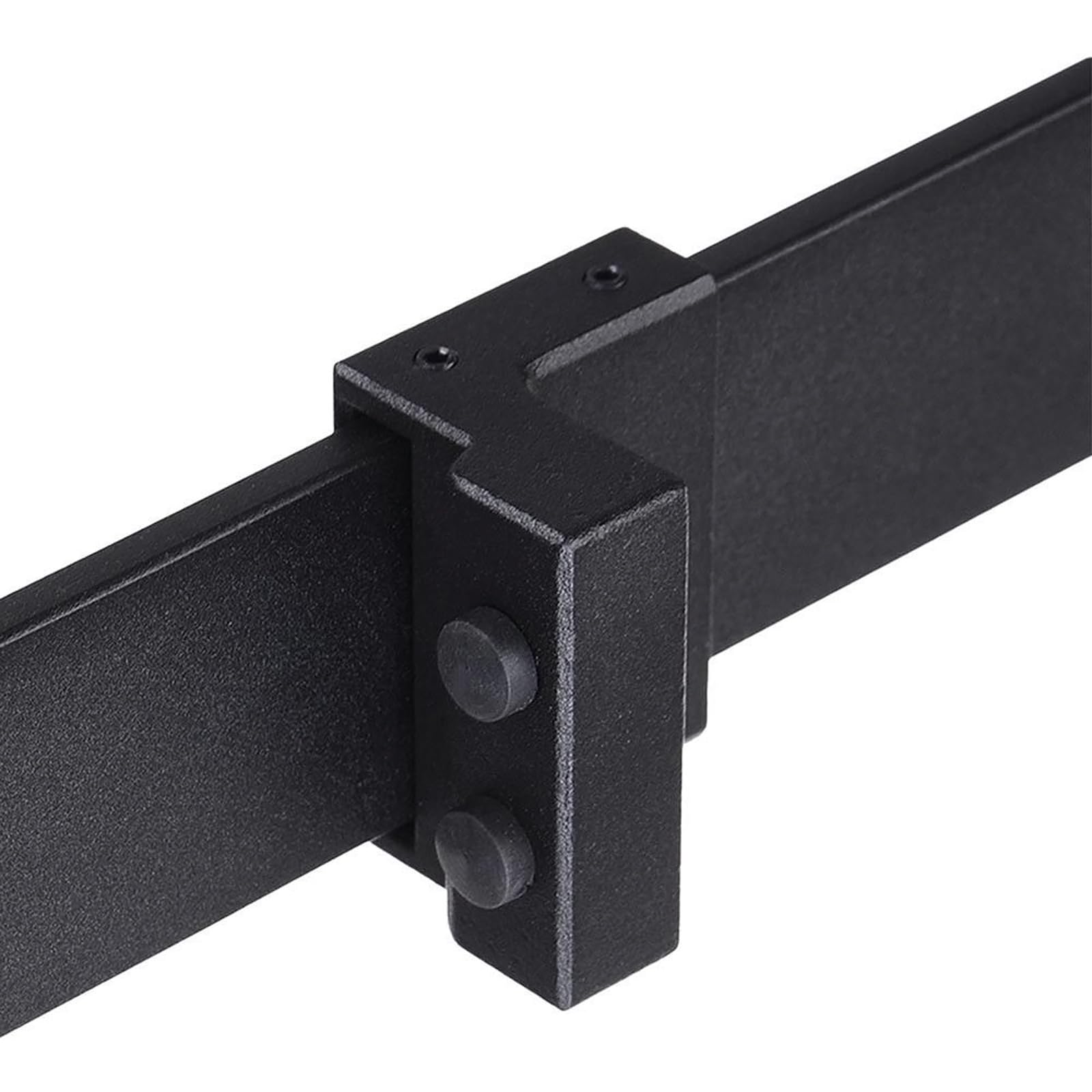 HOMCOM 200CM/6.6FT Kit per Porta Scorrevole Portata 100kg, Binario per Porta Scorrevole con Rotelle Stile Rustico, Nero