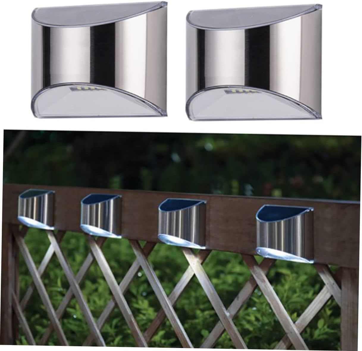 Angoily 3pcs Outdoor Fence Light Outdoor Deck Light Solar Motion Detector s Solar Powered Flood s Fence Sconce s Road Pearlescent