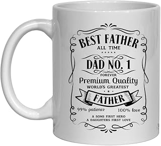 Number One Dad Father's Day Mug | Father's Day Coffee Mug | Gift for Dad | Typography Print Father's Day Cup