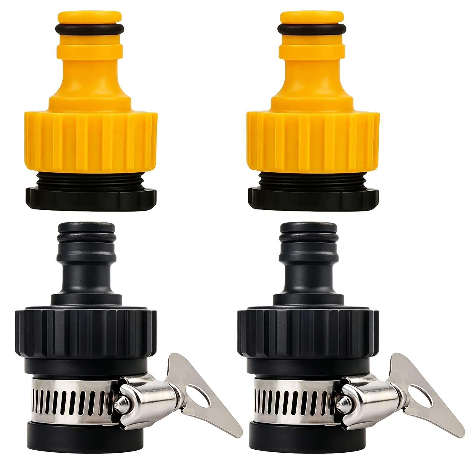 Kitchen Tap Hose Connector, Universal Hose to Tap Connector with Leak-Resistant Design, Quick Connect Adapter for Garden Watering, Car Washing, Pet Bathing, Household Water Management, 2-Pack Set with