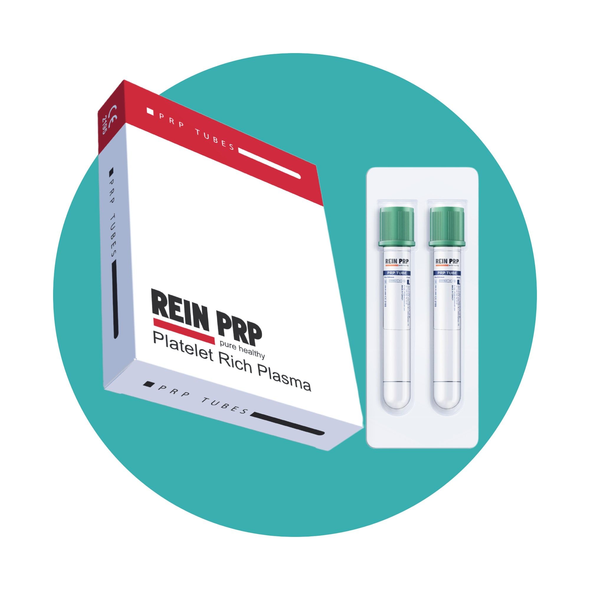 Pure PRP Twin 10 tubi PRP, confezione da 5 (10 tubi da 10 ml), qualità premium