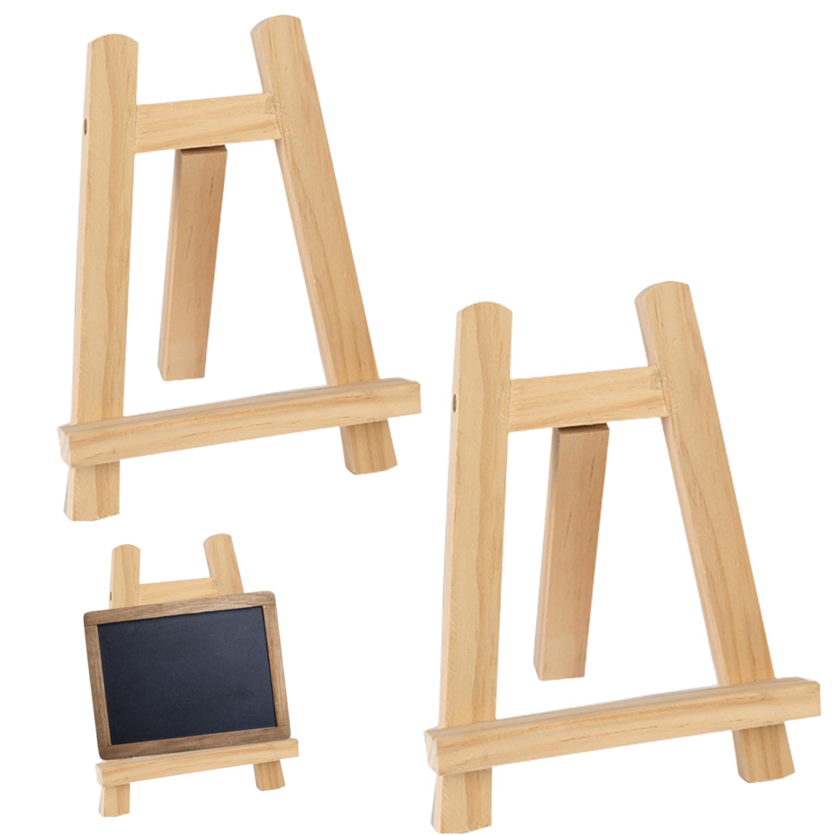 2Pcs Mini Wooden Easels 20x15 cm Tabletop Art Display Easel Card Stand for Displaying Pictures Painting Drawing &1