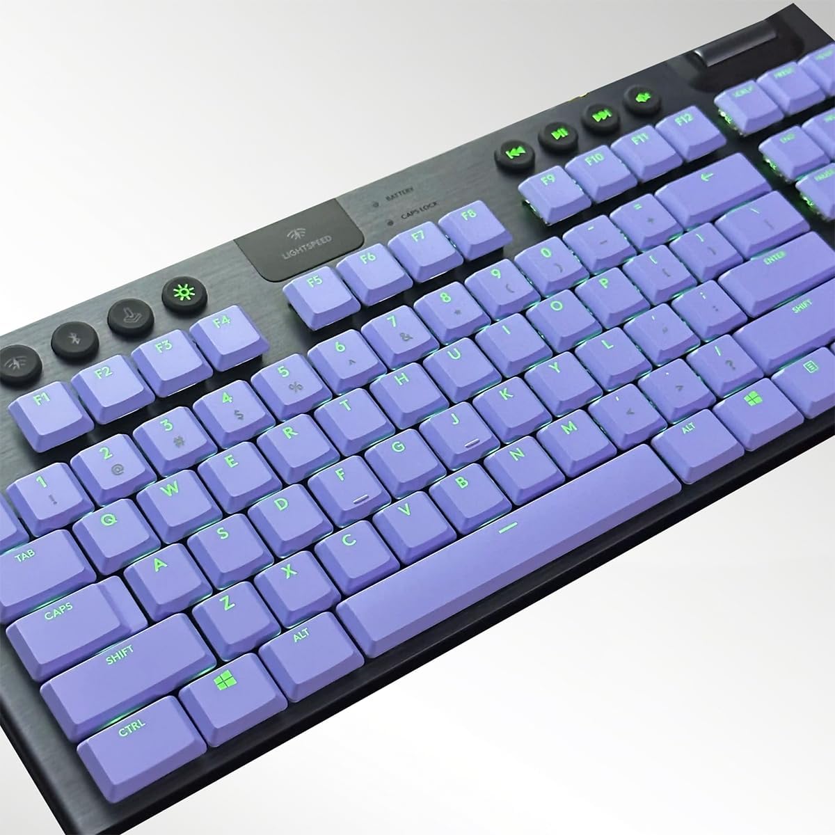 Thickened Version of ABS Material G915/G915TKL G913/G913TKL Exclusive Color keycaps, injecting New Vitality for Wired Gaming Mechanical Keyboard G915 keycaps(Purple(109keys))