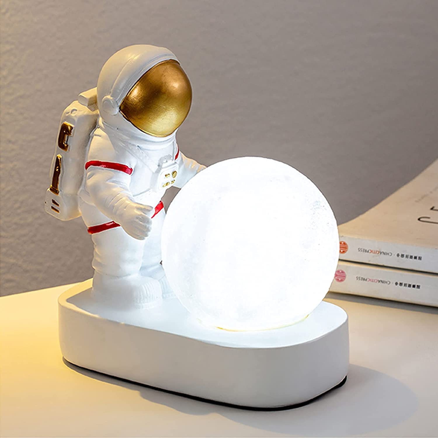 Lampe astronaute veilleuse lune pour décoration de salon et chambre