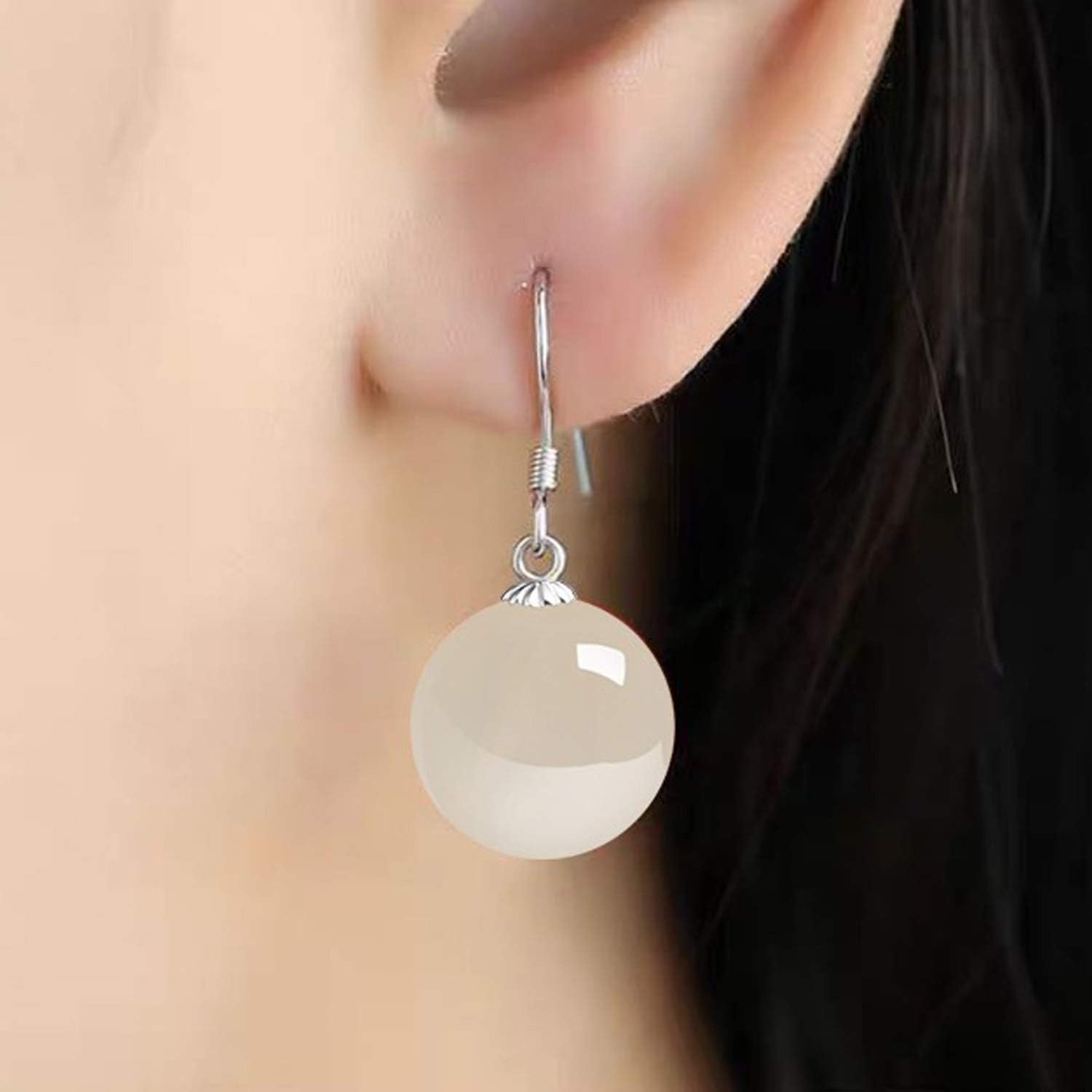 100 Pcs / 50 Pairs 925 Sterling Silver Earring Hooks, Hook Ear Wires with 100 Pcs Clear Rubber Silicone Earring Safety Backs Stoppers for DIY Jewelry Making - Image 6