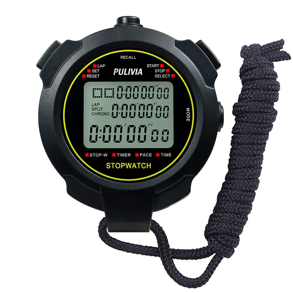Buy PULIVIA Sports Stopwatch Timer Lap Split Digital Stopwatch with