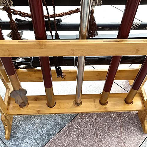 Soporte para Espadas, Expositor de Espadas Multicapa de pie, Soporte Vertical de Madera de 12 Niveles para Espadas de Artes Marciales, Soporte para sables de luz
