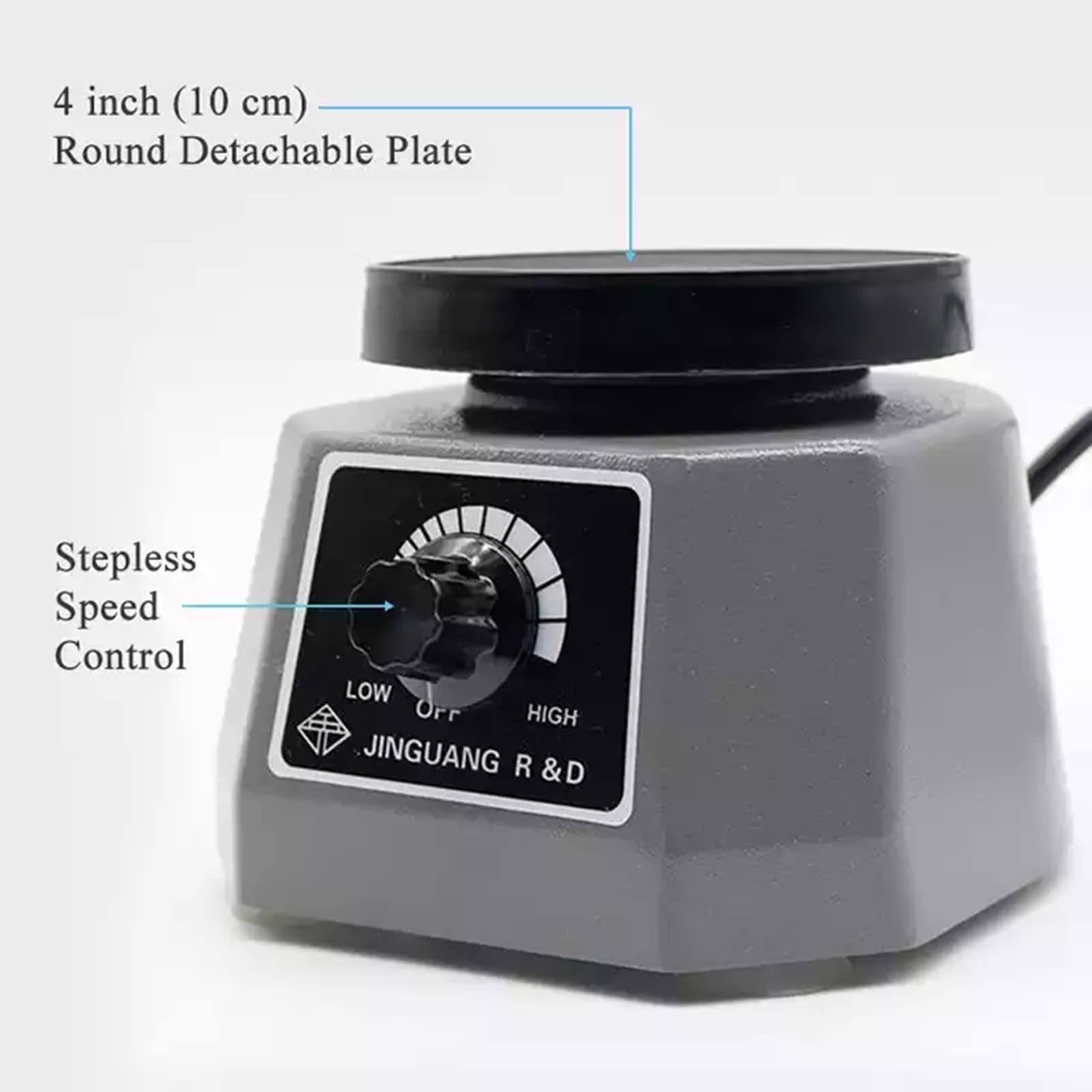 Vibratore in Gesso Dentale Shaker Piccolo in Gesso Ad Intensità Variabile Attrezzature per Laboratori Odontotecnici Tavolo Vibrante da 4 Pollici per Gesso Prodotto Dentale