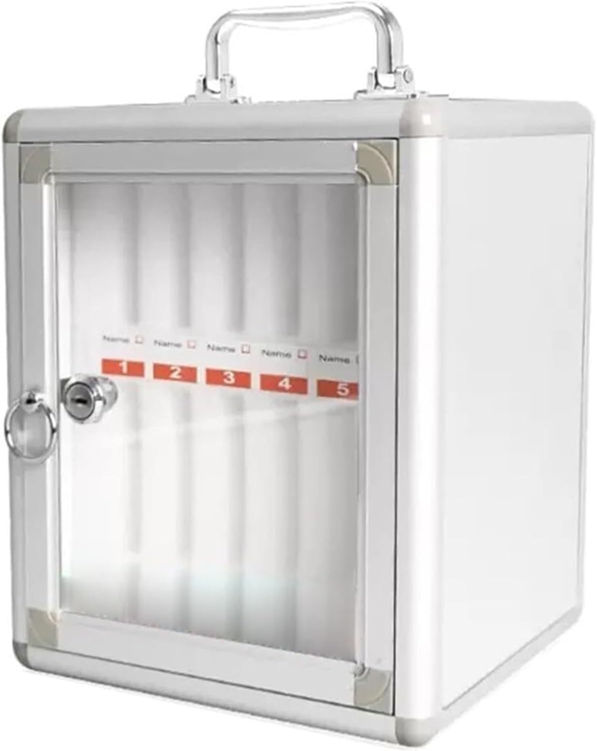 Mobile Phone Storage Box Transparent Acrylic Mobile Phone Security Locker with Key,Portable Cell Phone Locker - 12 Slots Storage Box for Classrooms & Offices, Secure Cell Phone Organizer, Sl