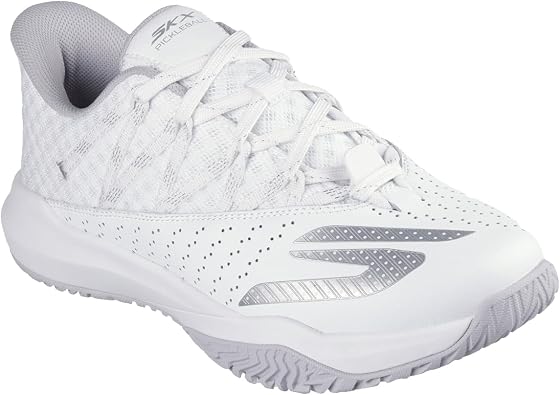 Skechers Women's Viper Court Rally Pickleball Sneaker, White, 6