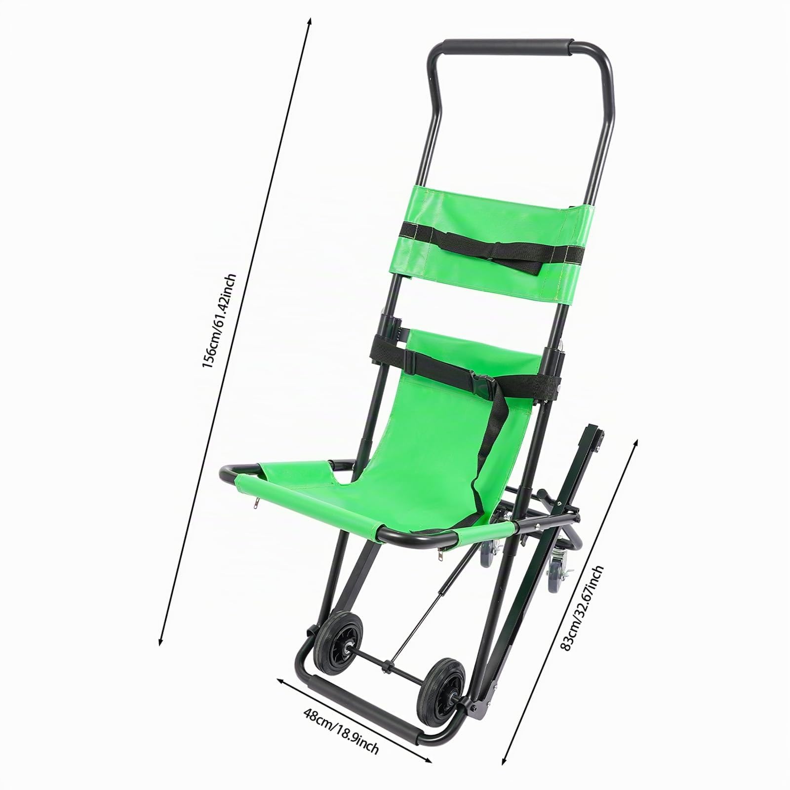Salvaescaleras Portatil, Silla de escalera para personas mayores con cinturones de seguridad, silla de ruedas de viaje transporte manual Silla para discapacitados (utilizar para bajar escaleras)