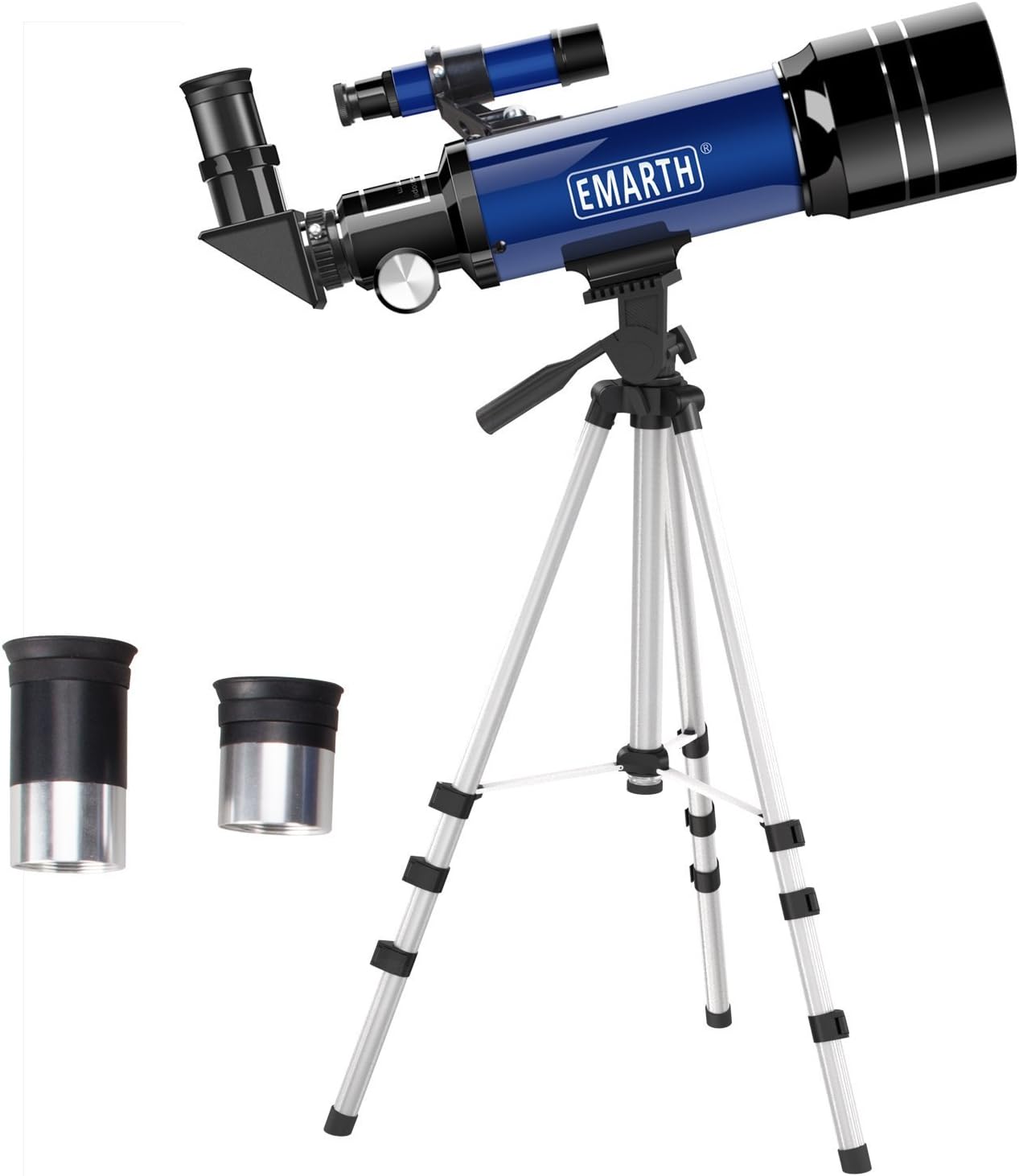 Telescope for Kids Beginners Adult, 70mm Astronomical Refractor Telescope with Adjustable Tripod & & Finder Scope- Portable Travel Telescope Perfect for Kids Children Teens (Navy blue)