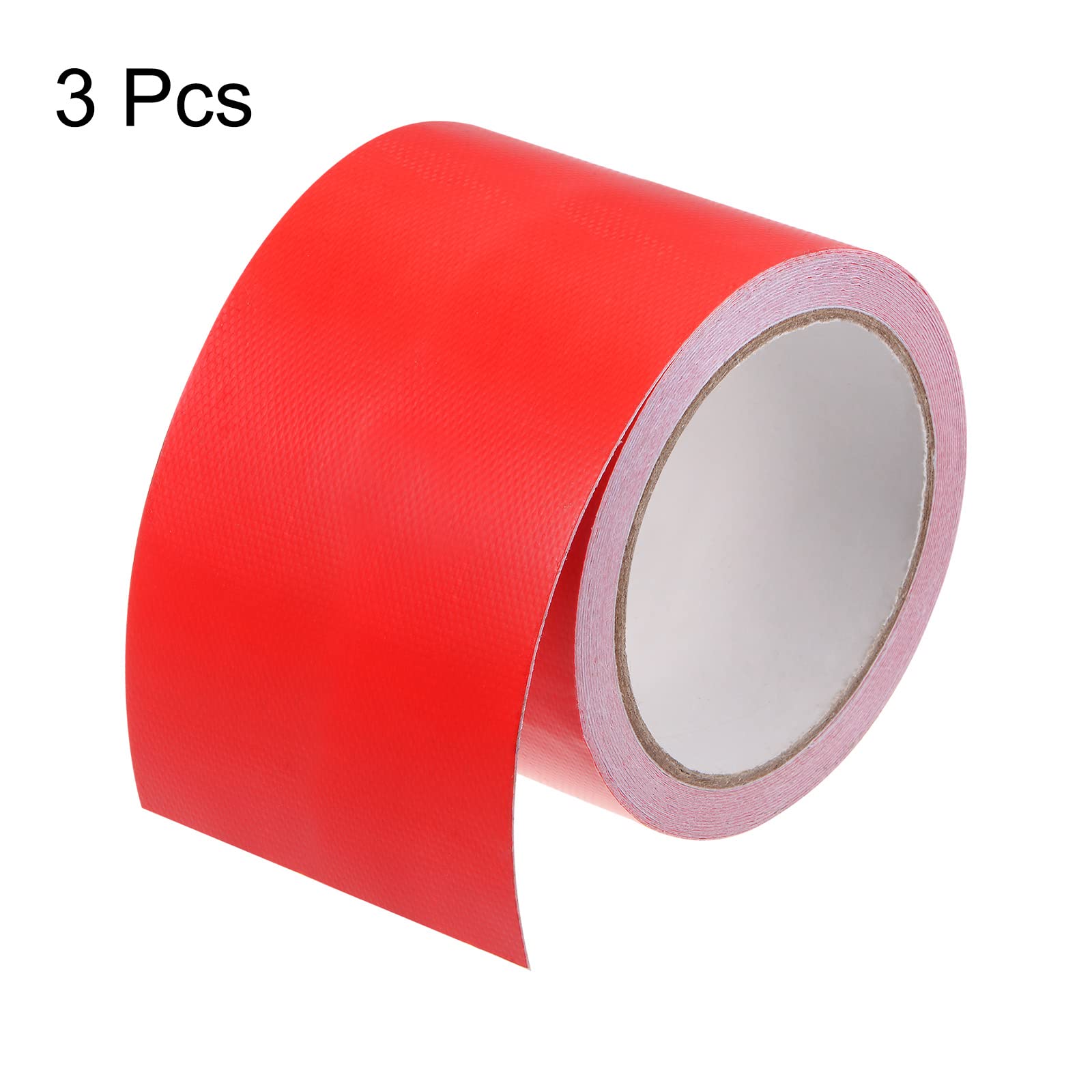 KeuLen Klebeband, Planen-Reparaturband, Zelt-Reparaturband, 3 Stück, 3,15 Zoll x 14,6 Fuß, universelles wasserdichtes Markisentuch-Reparaturband for Bastelarbeiten, Heimwerker, Outdoor-Zelt, rot
