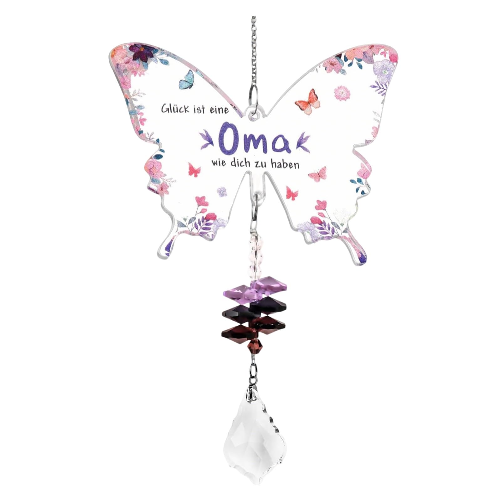 YUZHEDM Geschenk für Oma, Sonnenfänger Kristall,oma Geschenk, Sonnenfänger Bastelset, Kann Sn Fenstern, Partys, Hinterhöfen, Autos, Pflanzen, Gärten, Wänden und Balkonen Aufgehängt Werden (Oma)