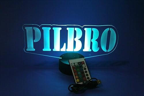 Miniatura 2 de MIRROR MANIA Lámpara de mesa de escritorio personalizada con nombre, con control remoto de 16 colores cambiantes, grabado gratis, gran regalo