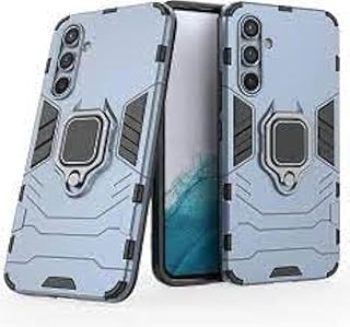 جراب ارمور صلب شديد التحمل بحلقة لموبايل سامسونج جالاكسي A34 - أزرق