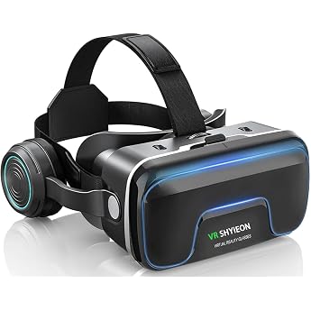VR Glasses for Mobile Phone HD Anti-Blue Light Virtual Reality Headset 3D Glasses Compatible with iPhone/Android 4.7-7.2 Inch