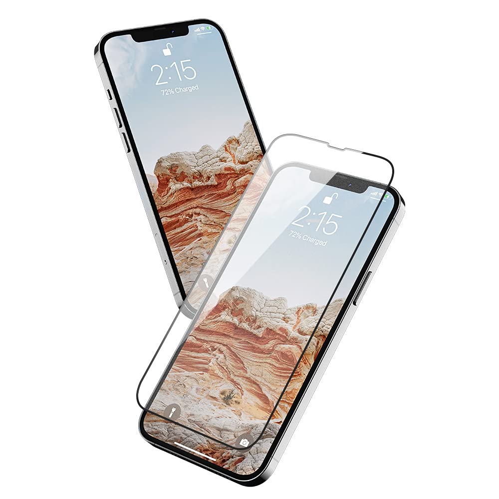 Mr.Shield Diamond Hard Tempered Glass Screen Guard Protector for iPhone 13, Anti-Fingerprint Film Full Screen Case Friendly for iPhone 13 [6.1-inch 2021] - Pack of 2