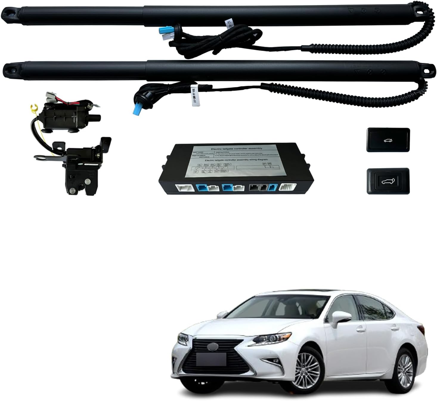 Power Liftgate Kit for Lexus ES 2019 2020 2021 2022 2023 2024 2025 Hands-Free Electric Tailgate Lift System Automatic Trunk Opener OEM Key Fob Remote Supported + Foot Sensor