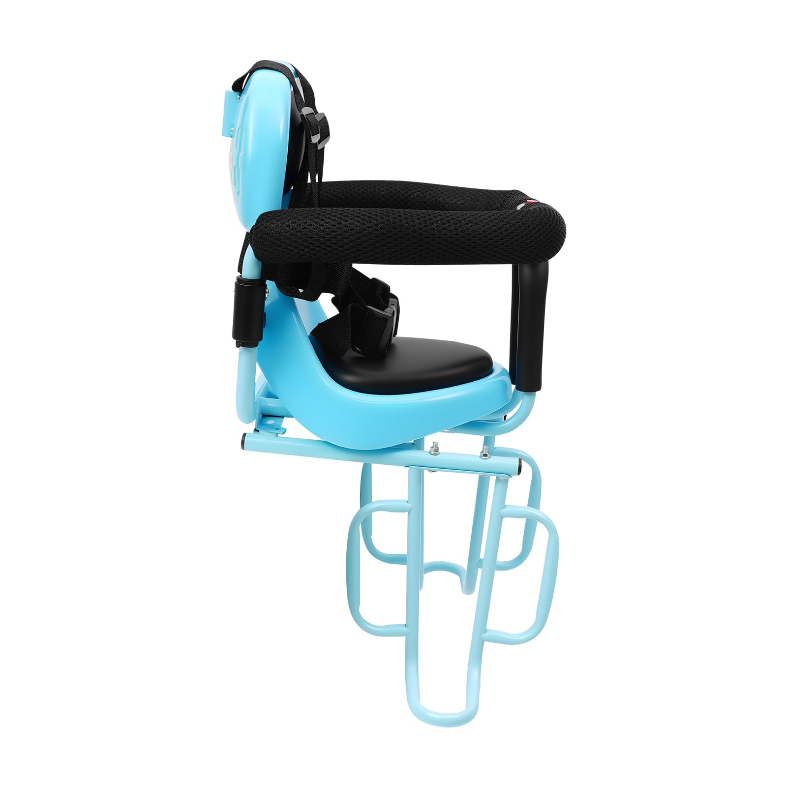 Seggiolino per Bambino Posteriore 36 * 52 cm Seggiolino per Bici per Bambini Seggiolino Posteriore per Bici con Barriera U-Forma Rimovibile Cintura di Sicurezza a 4 Punti Telaio in Acciaio, Seggiolino