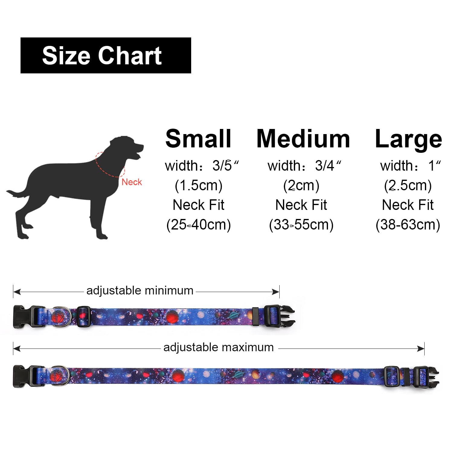 Adjustable Dog Collar with Patterns, Ultra Comfy Soft Nylon Breathable Pet Collar for Small Medium Large Dogs (L, Floral Orange) — view 17