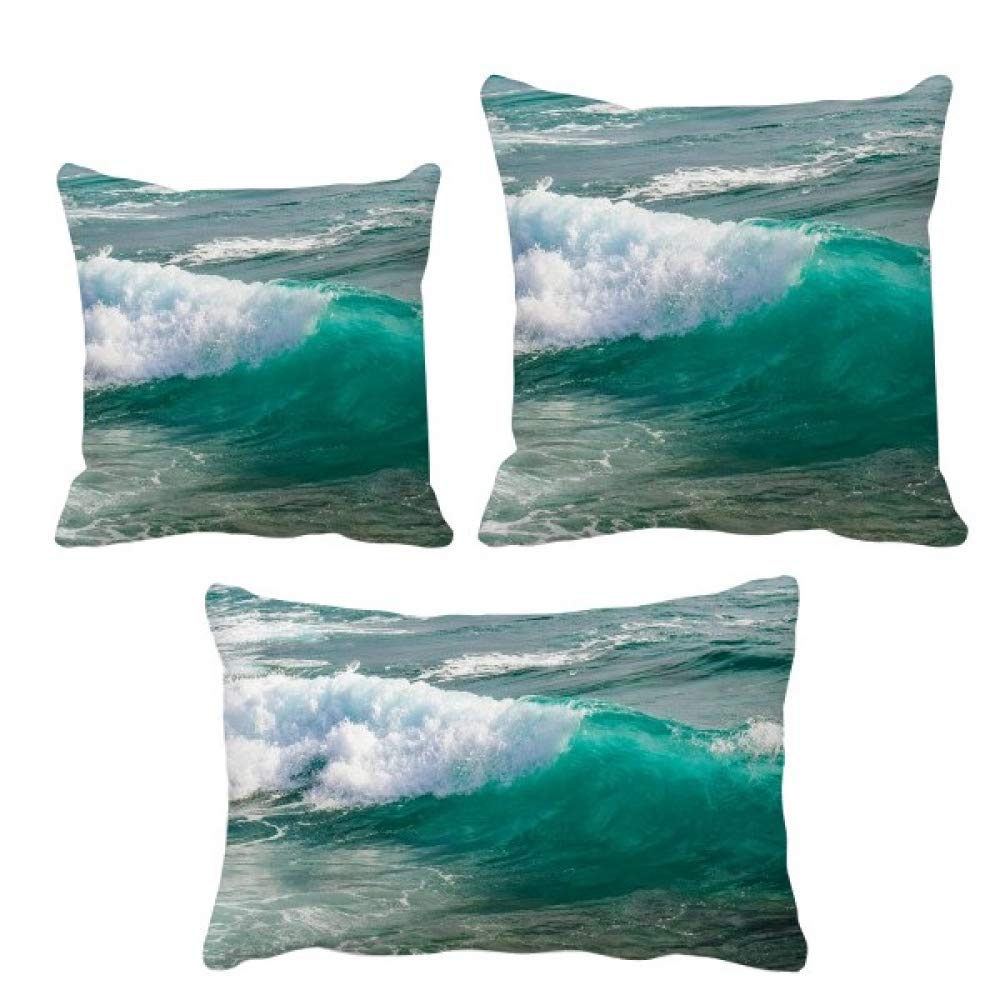 Coussin motif vague d'eau de mer avec graphisme scientifique chic