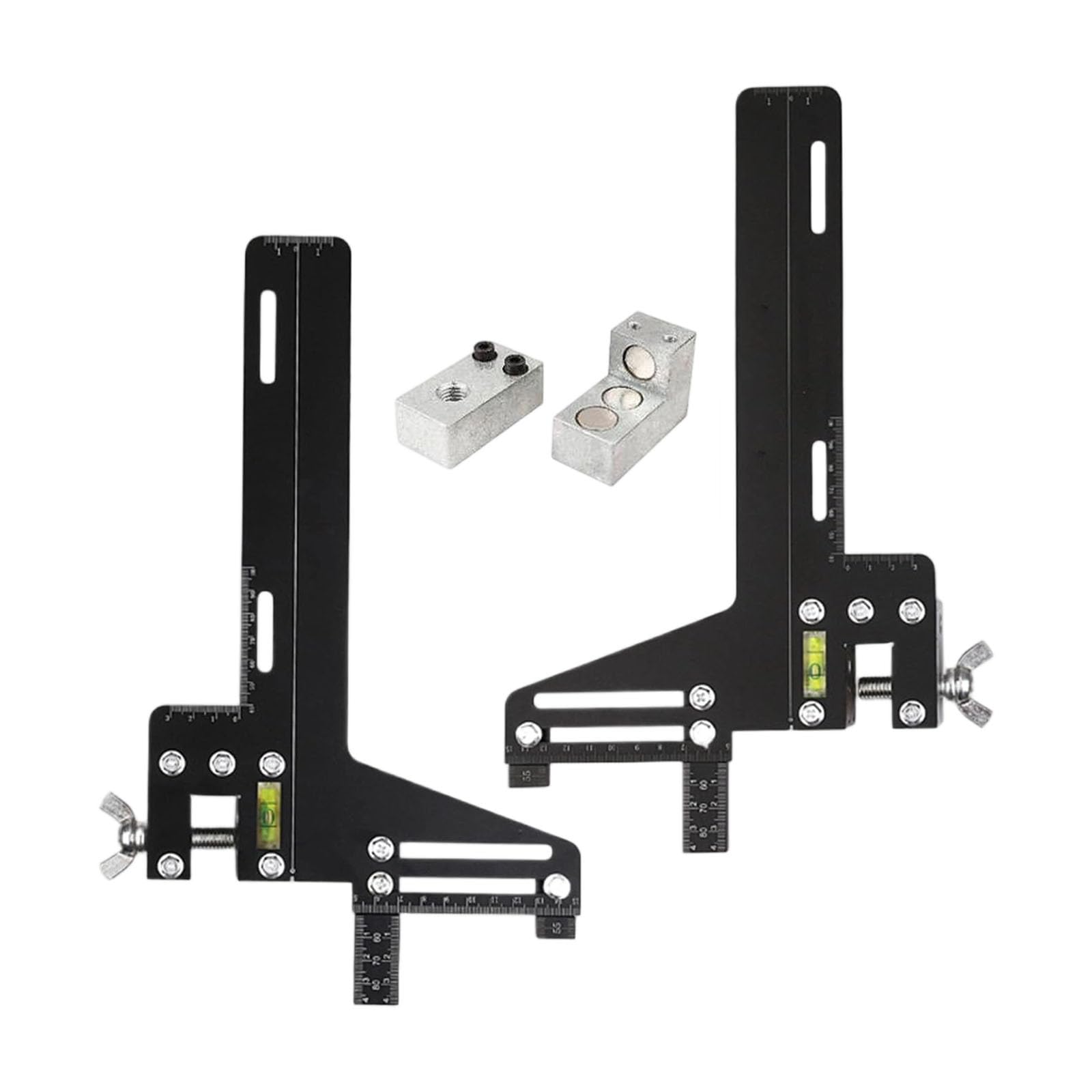 Jauge d'ascenseur avec règle de mesure fonctionnelle compacte noire