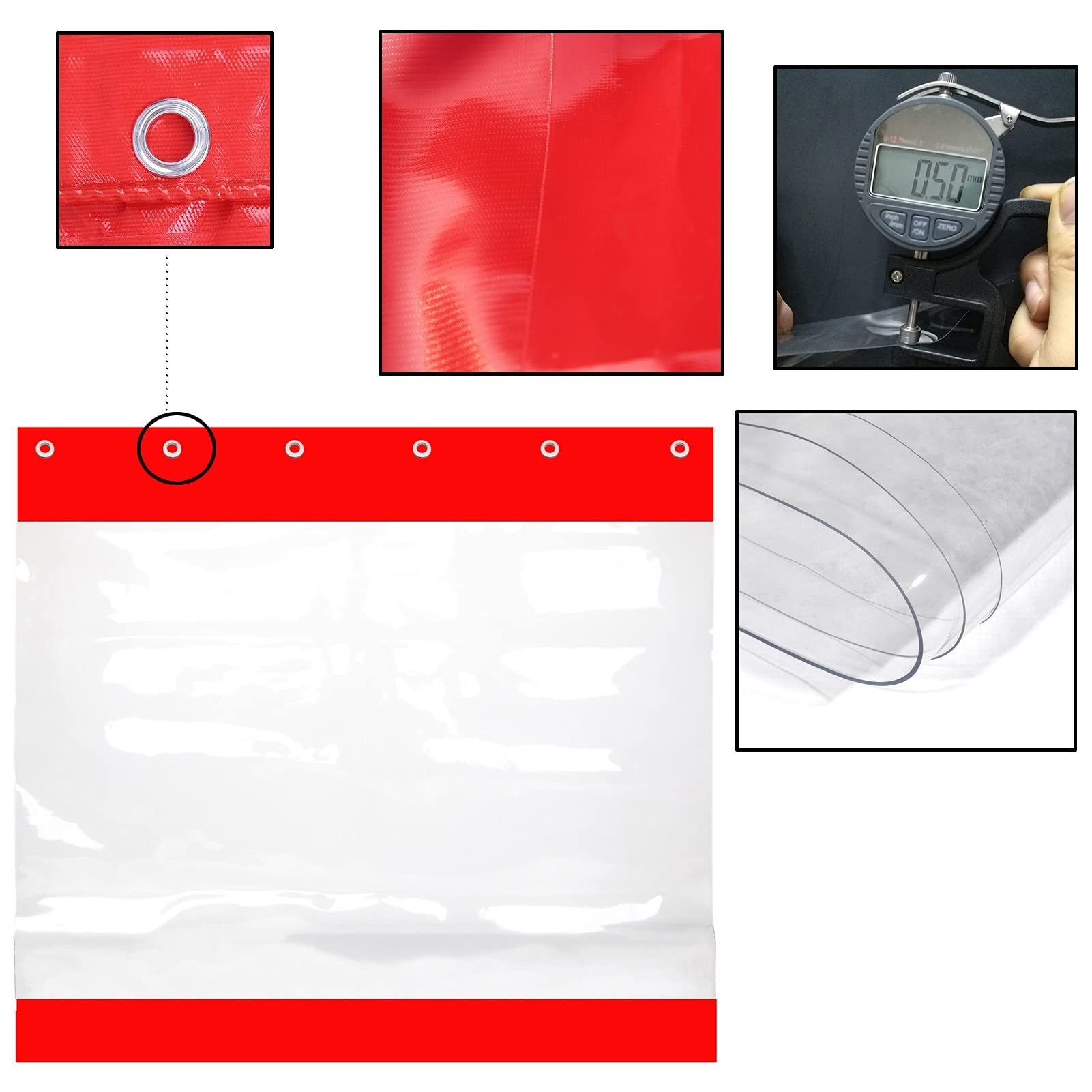 Tende impermeabili per gazebo da esterno, spessore 0,5 mm, ideali per balcone, giardino, garage, antivento, dimensioni 1 x 0,8 m