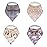 Copper Pearl 4 Pack Soft Cotton Baby Bibs for Drooling and Teething, Absorbent Drool Bibs for Baby Girl and Boy, Adjustable to Fit Newborns to Toddlers, Tons of Styles (Timber)