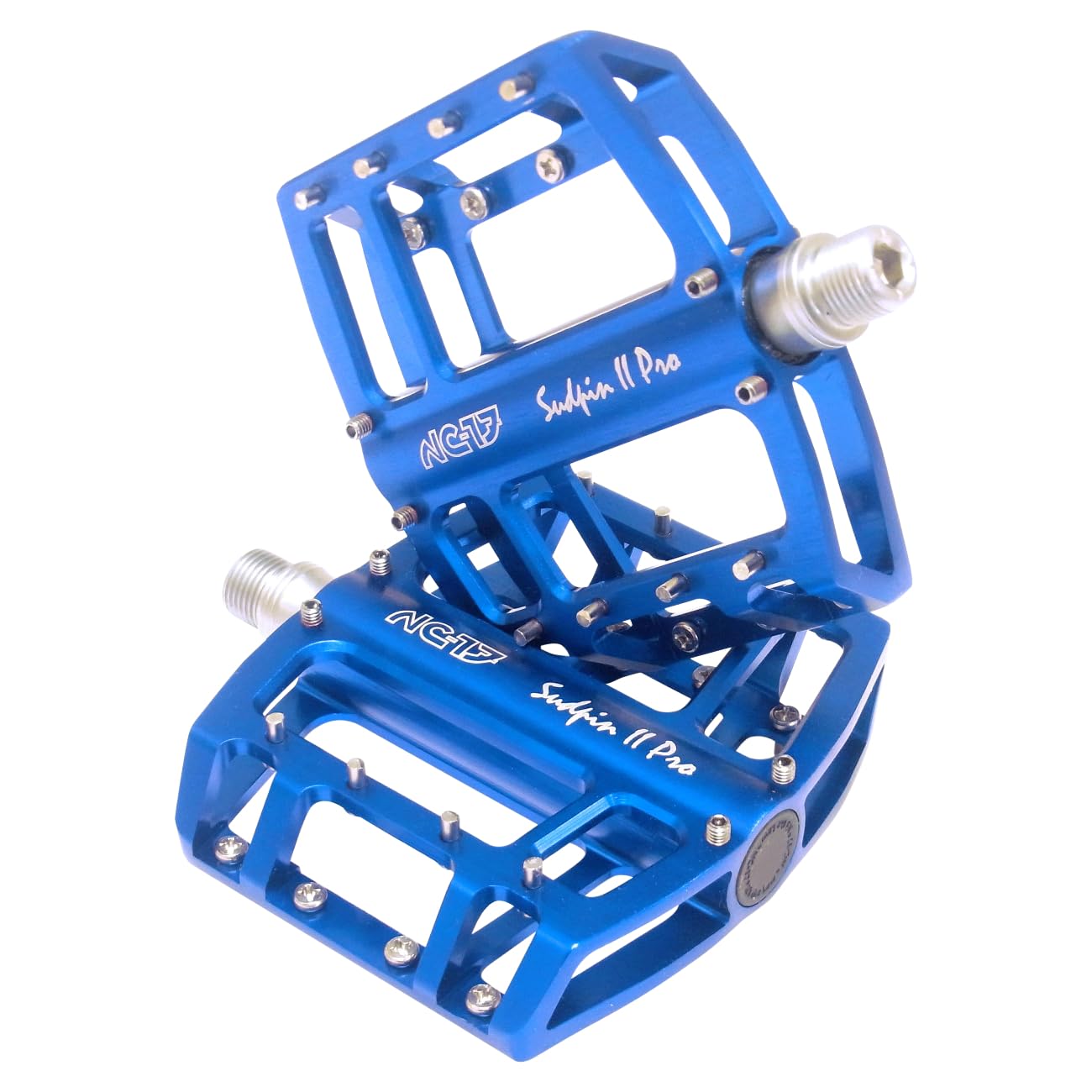 NC-17 Sudpin II Pro Aluminium Plattform Pedale / Fahrrad Pedale MTB / Mountainbike Pedal / BMX Pedal / zwei Kugellager + Cr-Mo Achse / inkl. Ersatzpins