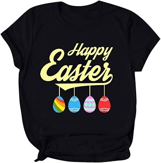 womens easter blouse Hooded Womens Graphic Tees Vintage Trendy Cropped Women's Easter Tie Dyed V Neck Loose Short Sleeved T Shirt womens tops short sleeve cotton Casual Tops For Women Trendy Flowy
