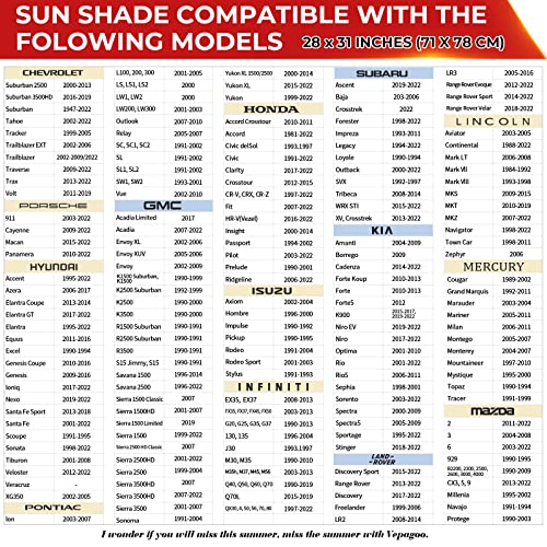 Foldable 2 Piece Car Windshield Sun Shade Cover, Auto Sun Shield Heat Protector For Front Window, Car Sunscreen Uv Reflector Protect Dashboard Seat From Fade And Crack, Medium 28X31 Inches. #TOP3