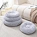 Zhoothyomiru Katzenbett Donut Plüsch Haustierbett für Katzen und Hunde Rundes warme weiche Bequeme Hundehütte Hundesofa Katze Schlafen (38CM) passt in EIN 3kg schweres Haustier
