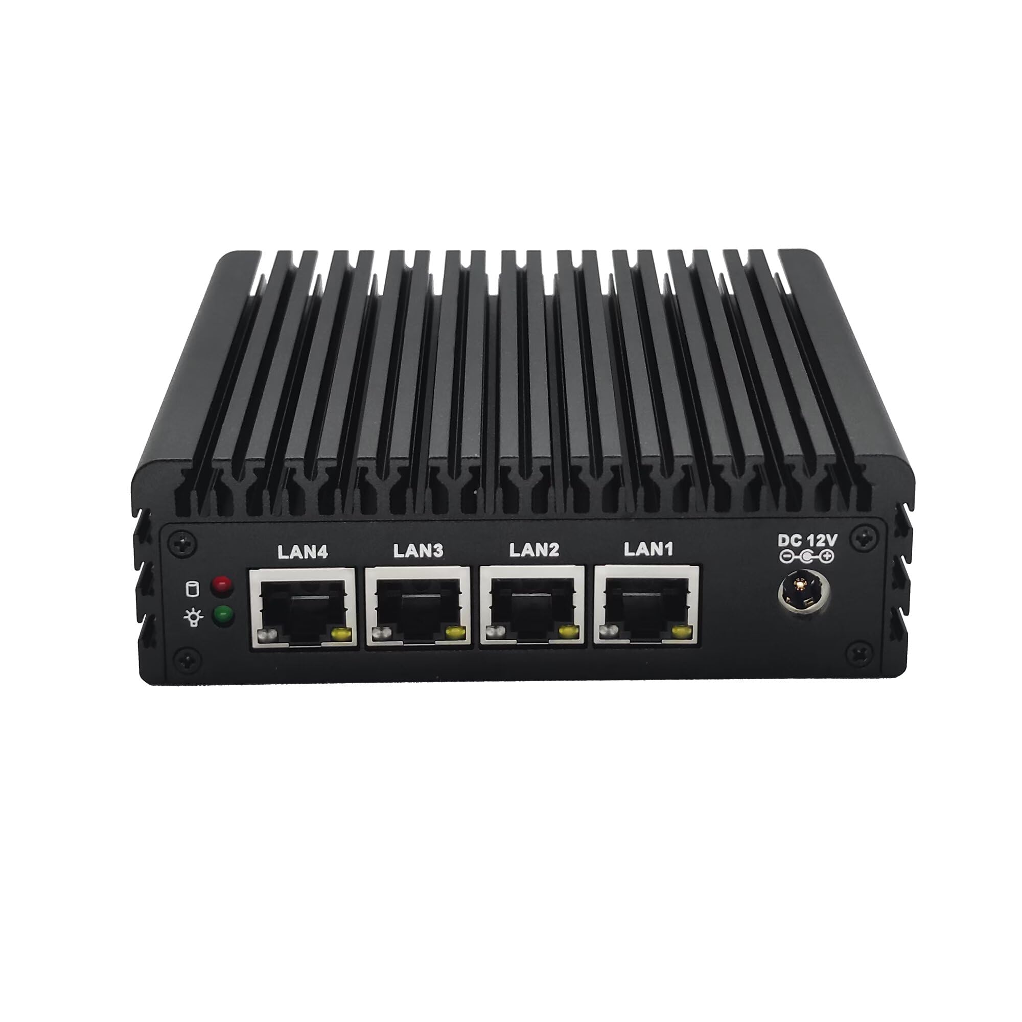 Mini PC Sin Ventilador J3710 Micro PC para Firewall, Hardware de Aplicación para Router, DDR3 8GB RAM 256GB SSD, 4 Ethernet RJ45 de 2.5GBE, 2 x USB 3.0, Soporte X86-P6 HD DP Opnsense
