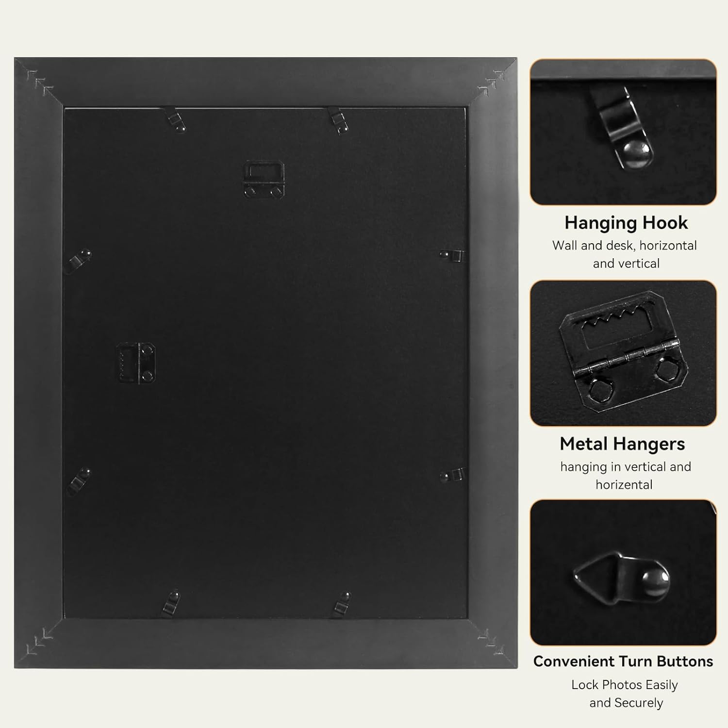 11x14 Vintage Gold Picture Frame, 2 Pack Ornate Victorian Frames for Wall with Real Glass, Display Art 8x10 with Mat or 11x14 without Mat for Gallery Wall - Image 6