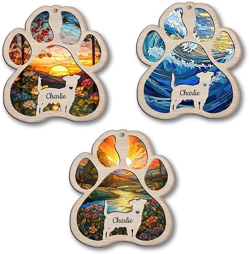Miniatura 9 de Campanillas de viento personalizadas para perros, campanillas de viento conmemorativas para perros, campanillas de viento para pérdida de mascotas,