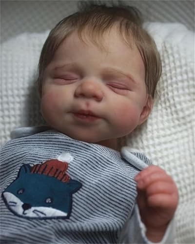 Miniatura 2 de Zero Pam Muñecas de bebé Reborn de 18 pulgadas, de silicona suave, muñeca recién nacida realista para dormir, como un bebé real, juguetes para niñas