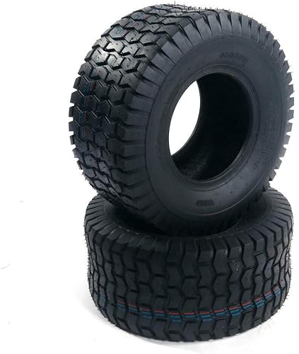 TUFFIOM Juego de 2 neumáticos para cortacésped de 16 x 6.50-8 2PR, neumáticos de césped 2PR, neumáticos de tractor, compatibles con la mayoría de