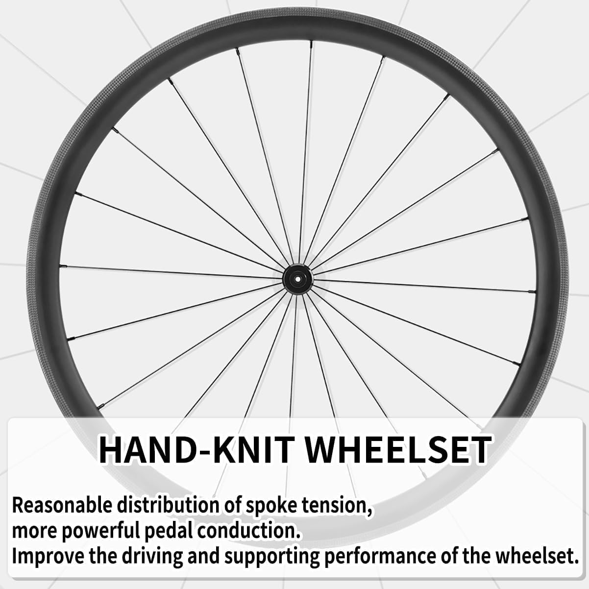700C C/V Brake Road Bike Wheelset Carbon Fiber Rims Height 28MM/38MM Front Rear 20/24H Quick Release Hubs For 8/9/10/11 Cassette(38mm)