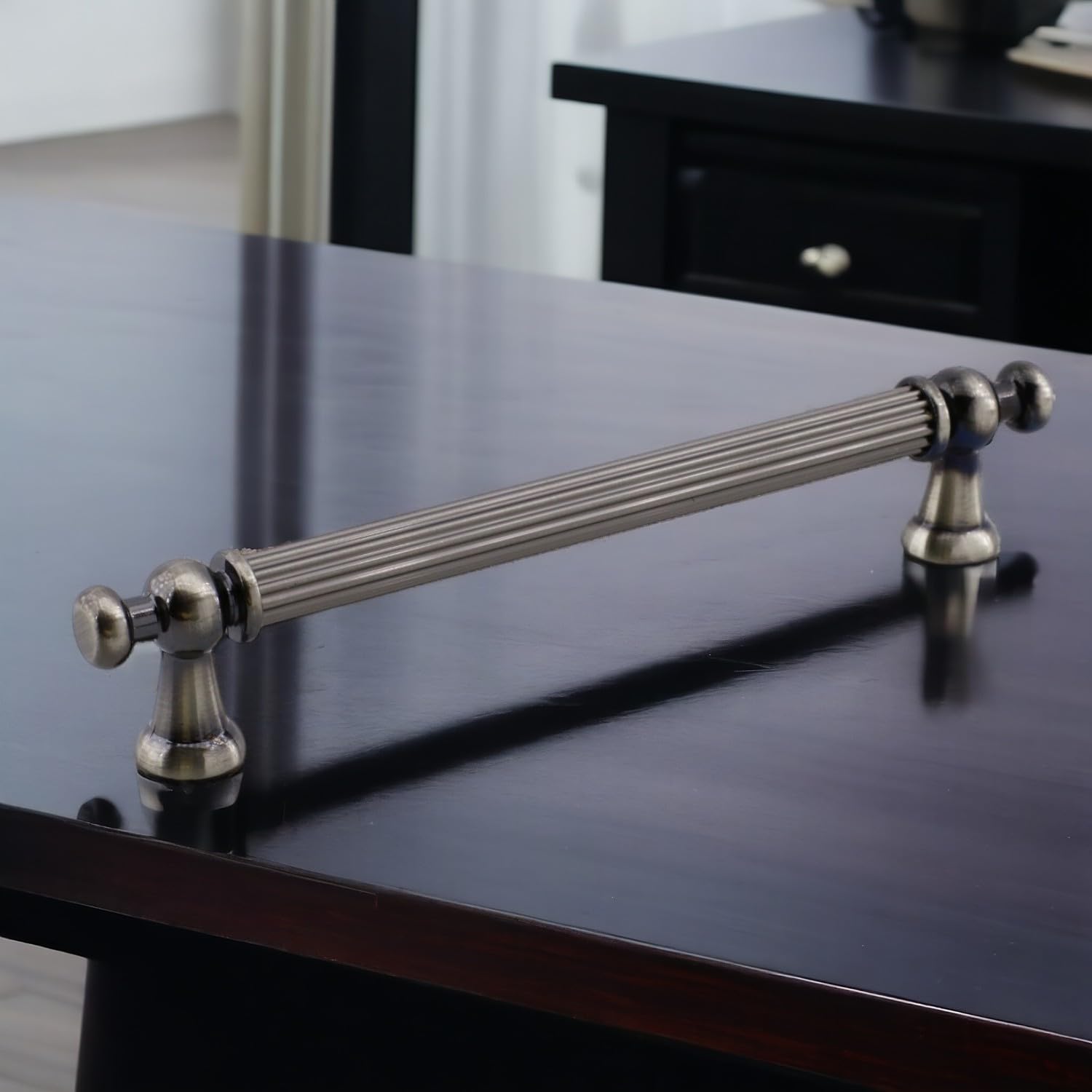 Selçuklu Antik Nikel Metal Kulp 224 mm Mobilya Çekmece Mutfak Dolabı Dolap Kapak Kulpları Kulb Kulpu