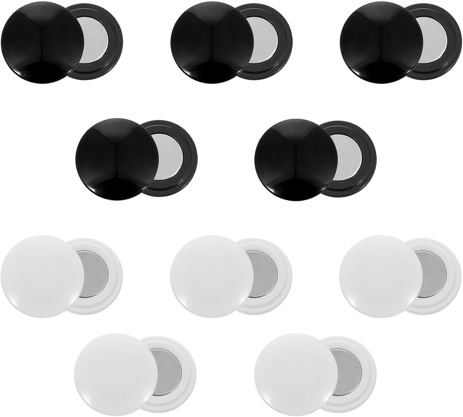 10 Pairs Marathon Bib Magnets for Runners, Running Bib Magnets, Bibs Boards for Runners - Magnetic Race Number Holders in Black and White