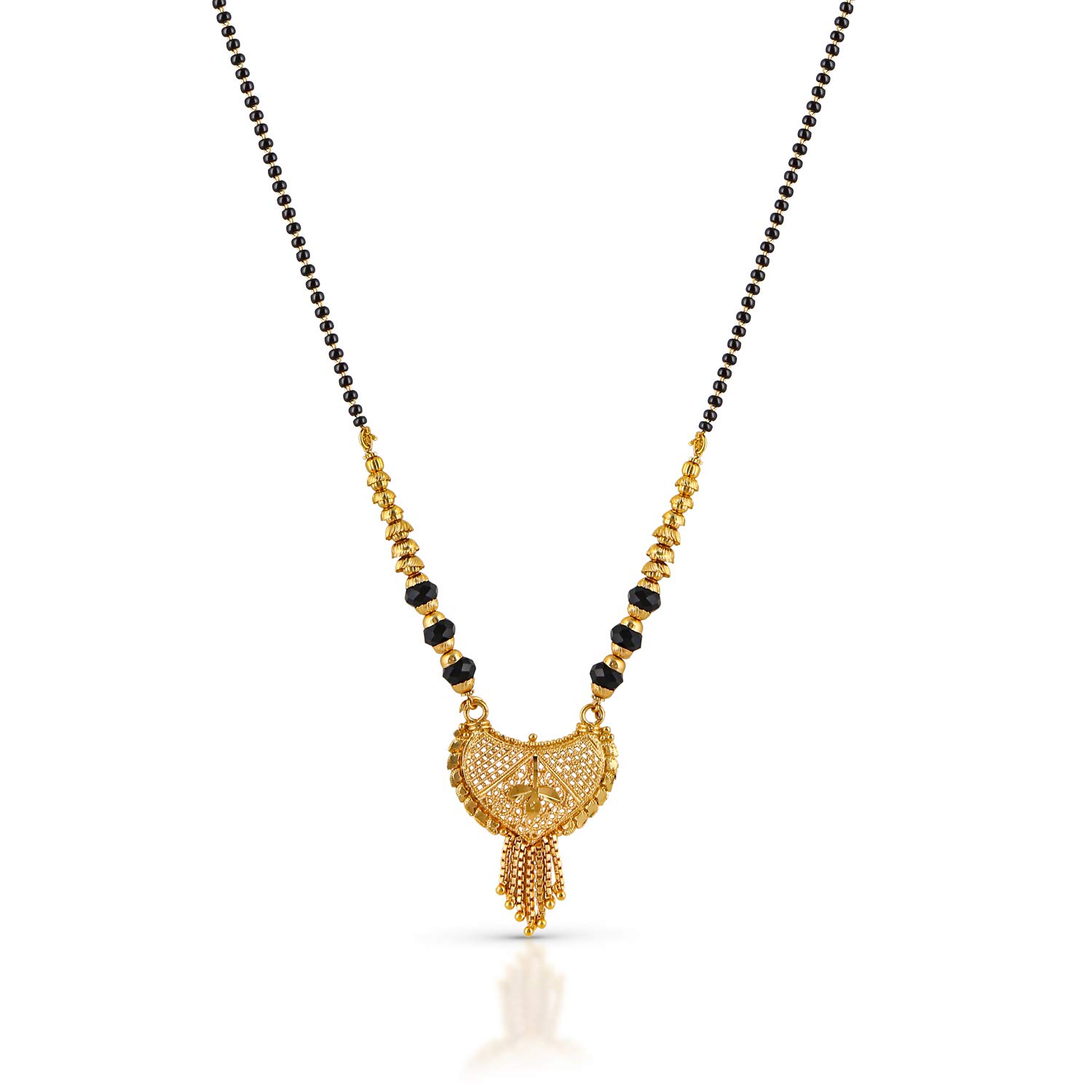 Black moti gold mangalsutra Clearance