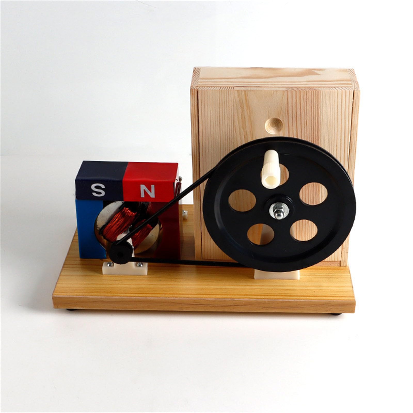 Modelo de generador de manivela Equipo de experimentos electromagnéticos Herramienta de enseñanza de física para Modelo de manivela de laboratorio de ciencias Demostrador de inducción de de