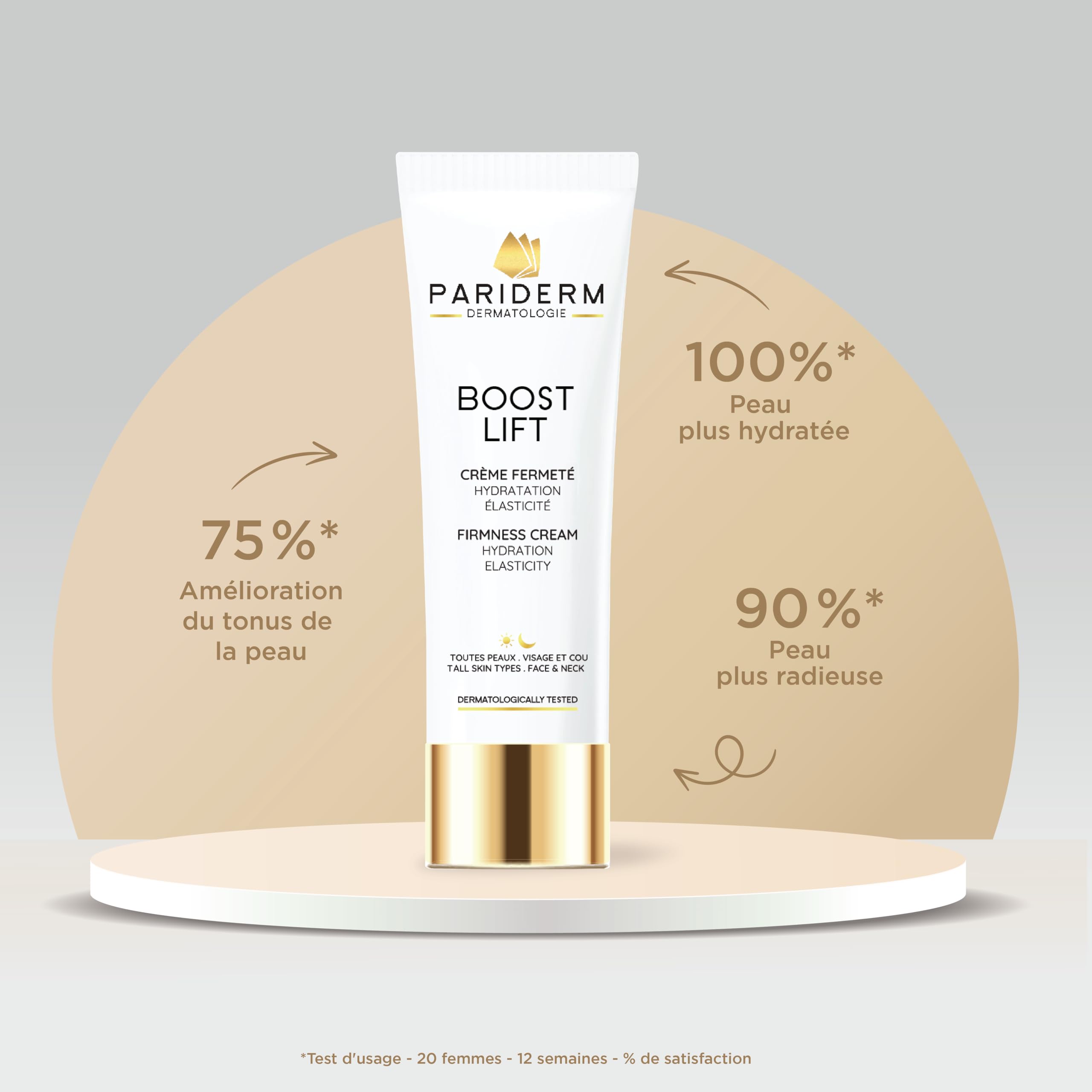 BOOST LIFT – Crème Fermeté, Hydratation, Elasticité – Soin Visage Anti-âge – Pour tous Types de Peaux – 50 ml