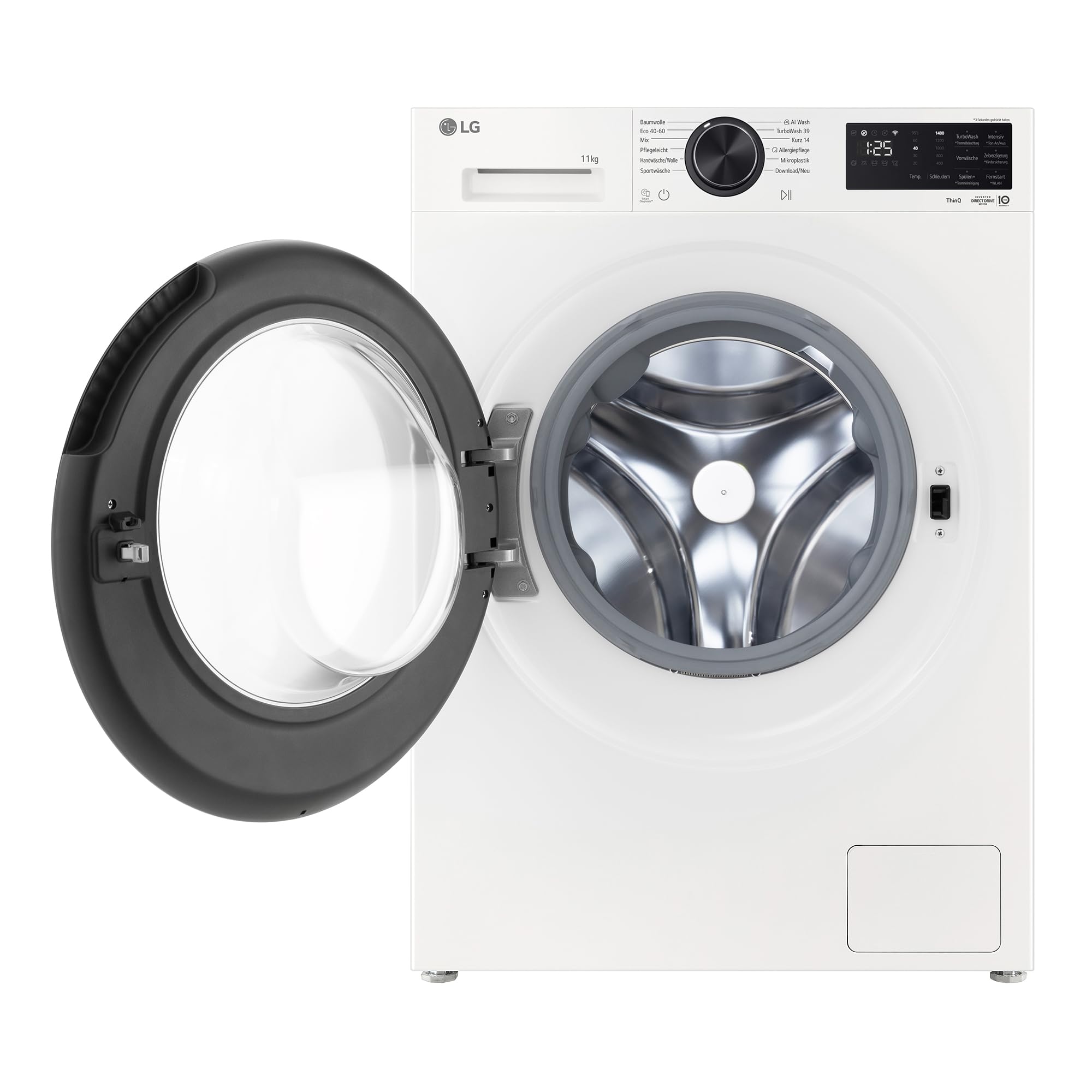 LG F4WX701Y Waschmaschine, 11 kg, AquaLock® Vollwasserschutz, AI Wash, TurboWash 360°, Inverter Direct Drive, weiß