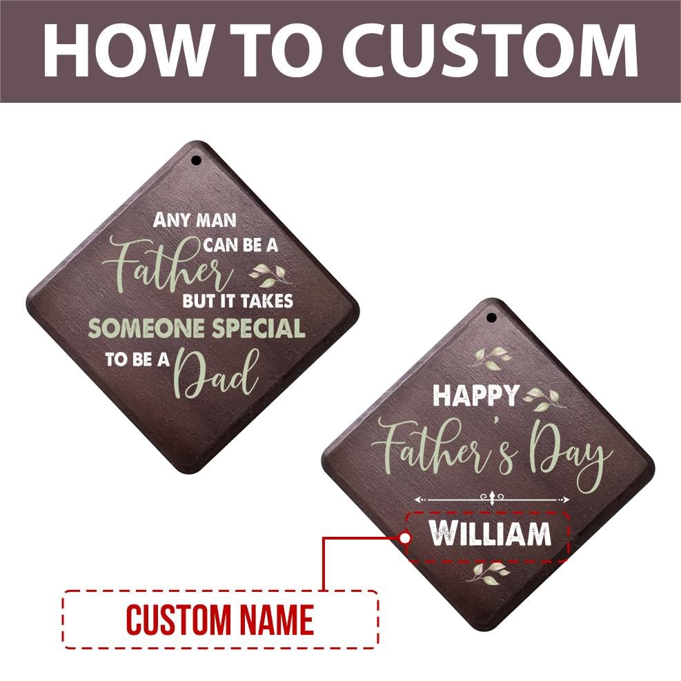 Image of Personalized Wind Chimes for Father, Grandfather, Customized Wind Chimes for Outside, Birthday Gift for Dad from Daughter, Son