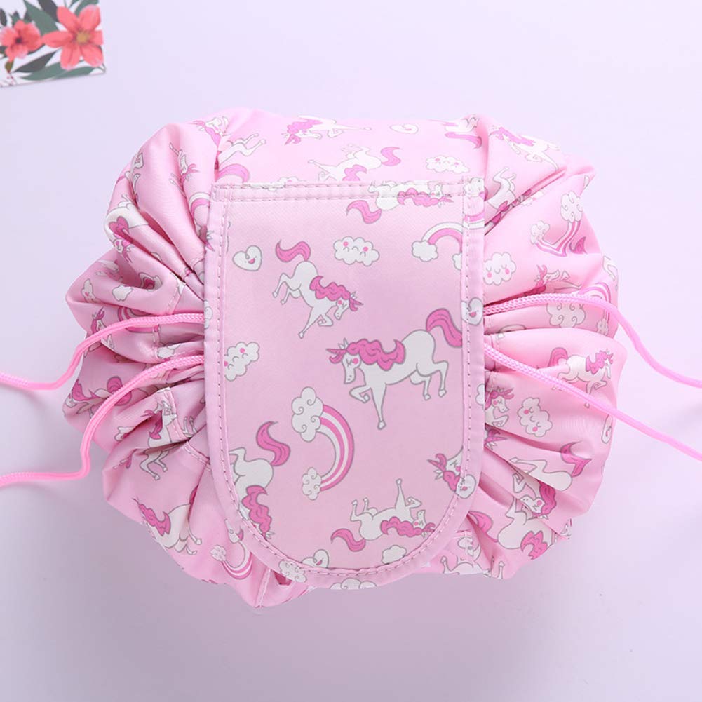 NYALA Waterproof Multifunction Portable Travel Cosmetic Storage Vanety Toiletry Bag with Drawstrings (Pink)